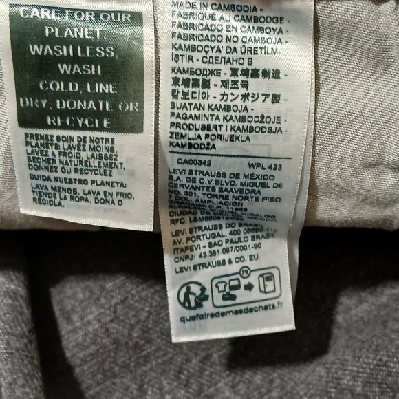 LEVI'S Women 501 Original Jeans Straight High Rise Black Wash Cotton Denim - Picture 9 of 11